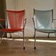 Chaises enfant " scoubidou " vintage structure métal chromé