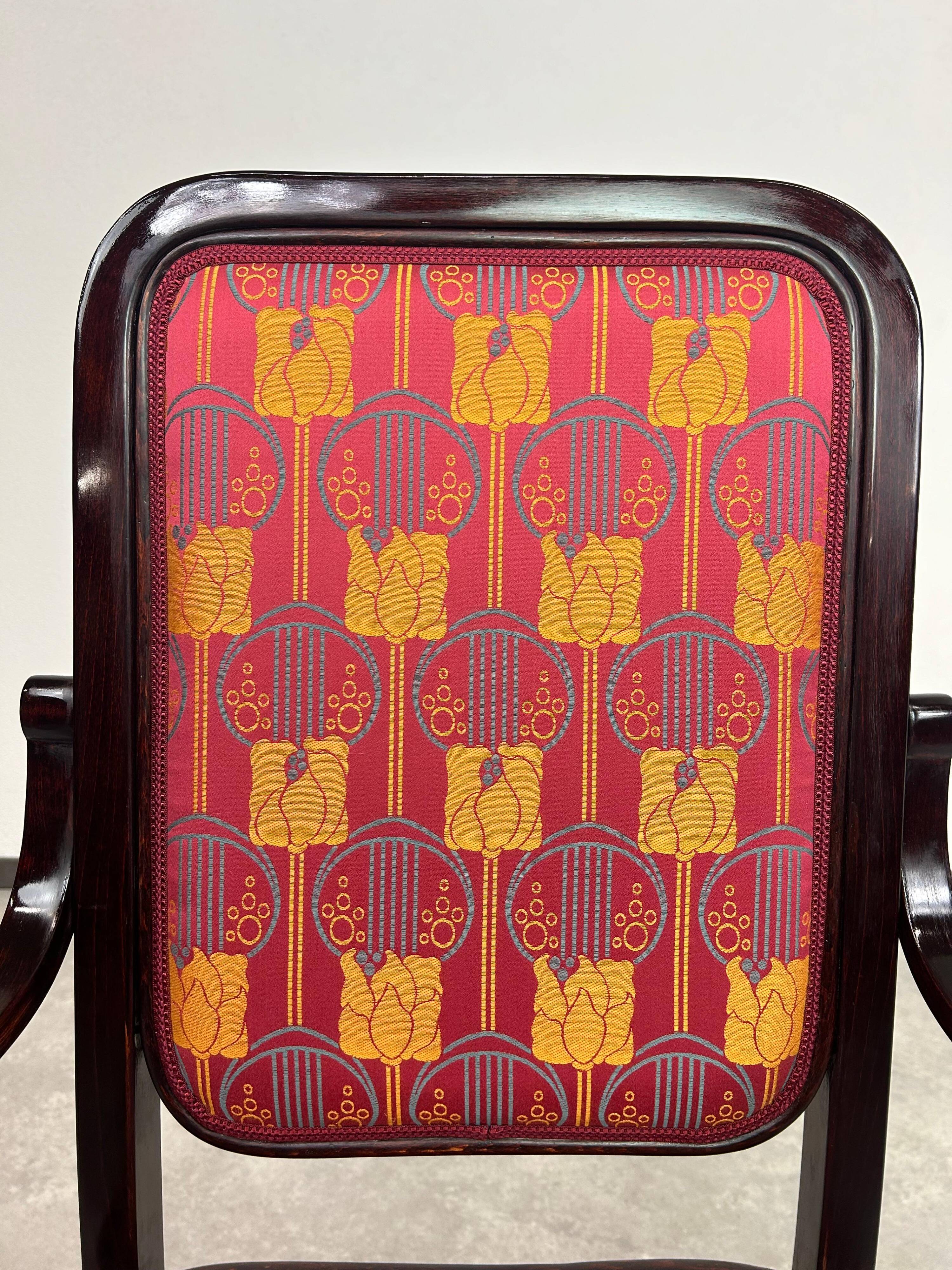 Art Nouveau office chair by Gustav Siegel for Thonet