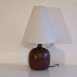 Vintage turned stoneware lamp