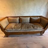 Sofa shaped boat wood and fabric