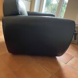 Green leather club chairs