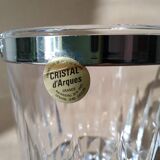 Vintage DArques Crystal Ice Bucket Diamond Tips
