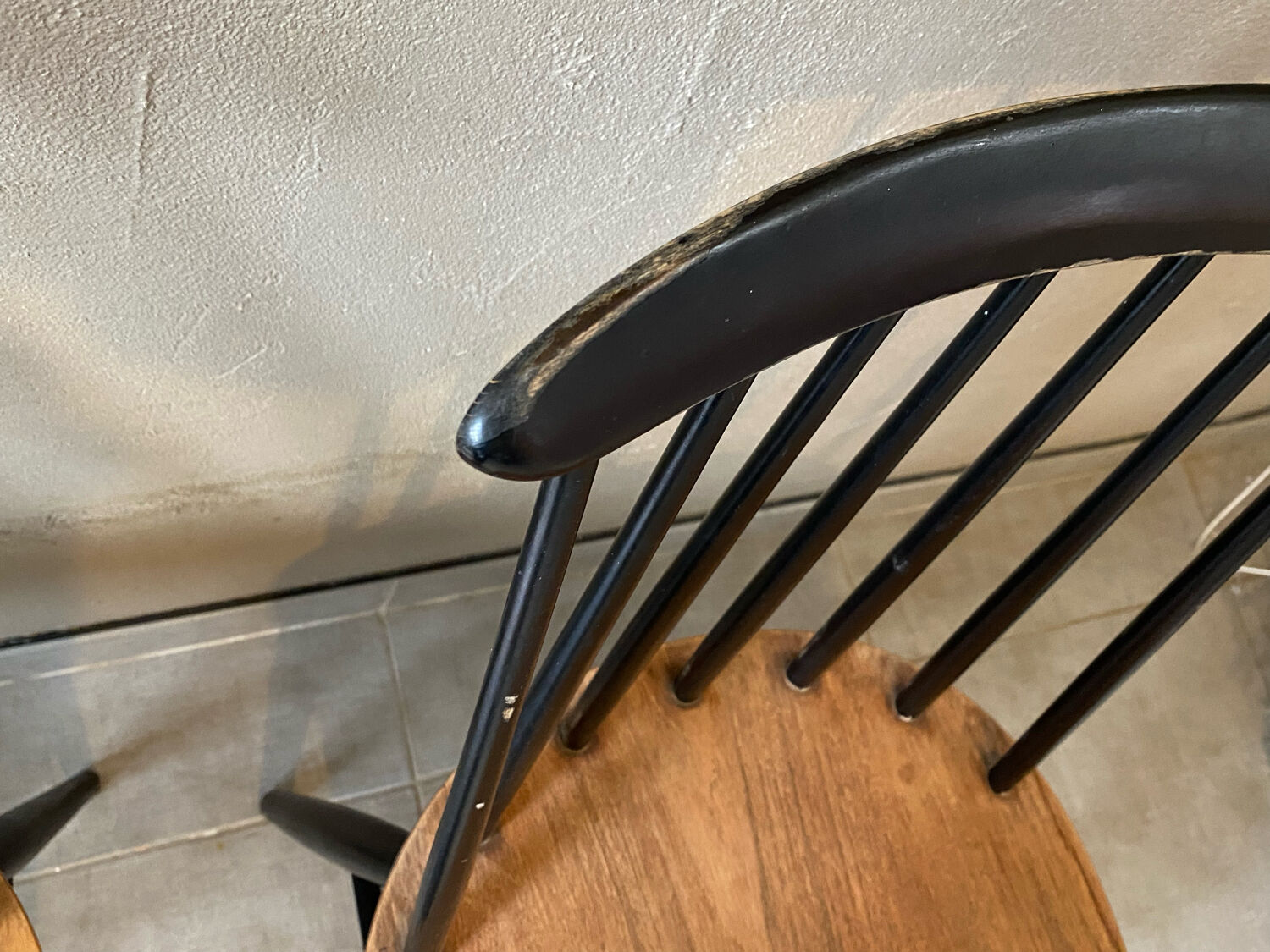 3 vintage Fanett chairs, Tapiovaara model, Stol Kamnik edition