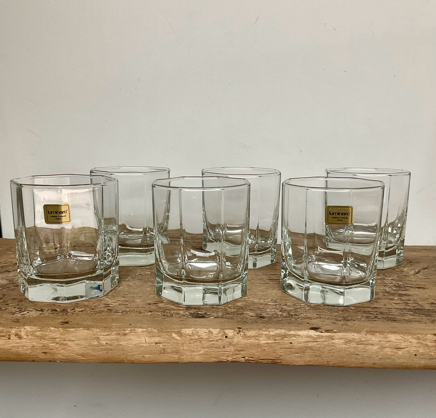6 vintage LUMINARC “Octime” glasses
