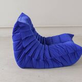 Coral corduroy Togo lounge chair by Michel Ducaroy for Ligne Roset