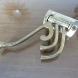 Wall coat rack 4 swivel brass hooks