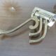 Wall coat rack 4 swivel brass hooks