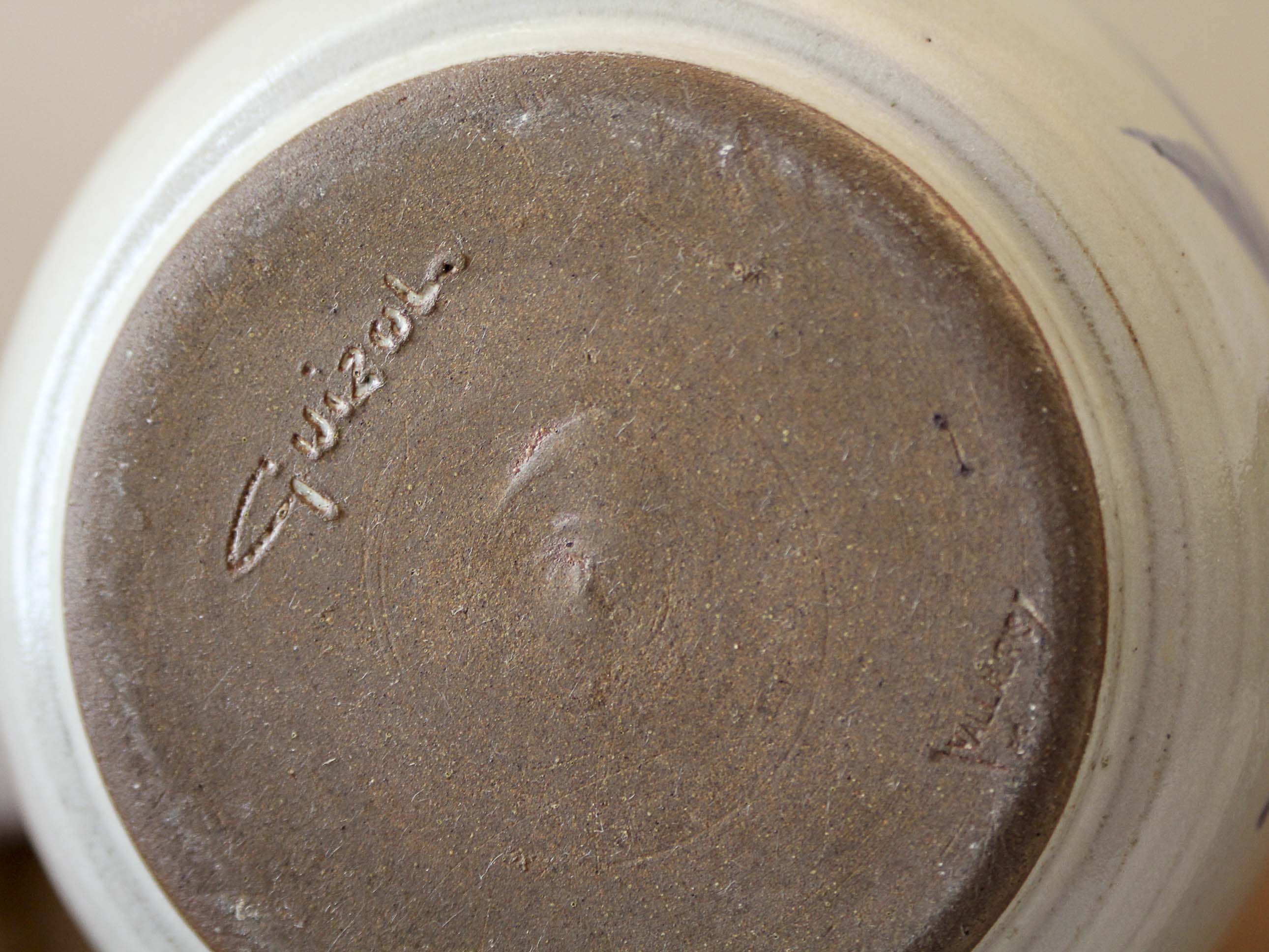 Sandstone pitcher Edmond Guizol Vallauris