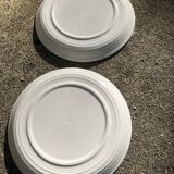 2 large vintage plates 24 cm flower pattern manufacture May