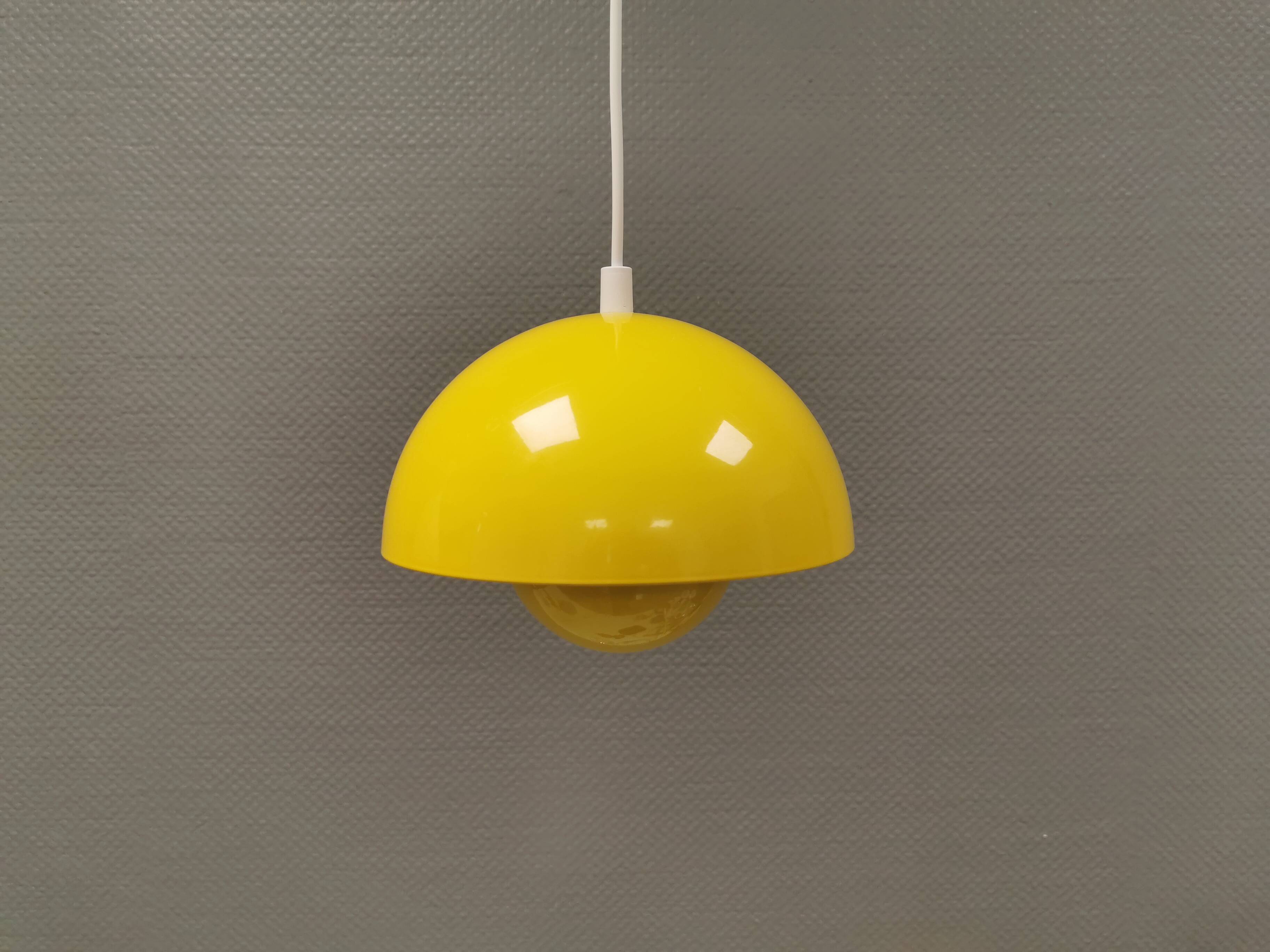 Hanging lamp in beautiful yellow colour