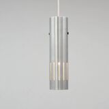 Brushed metal pendant light