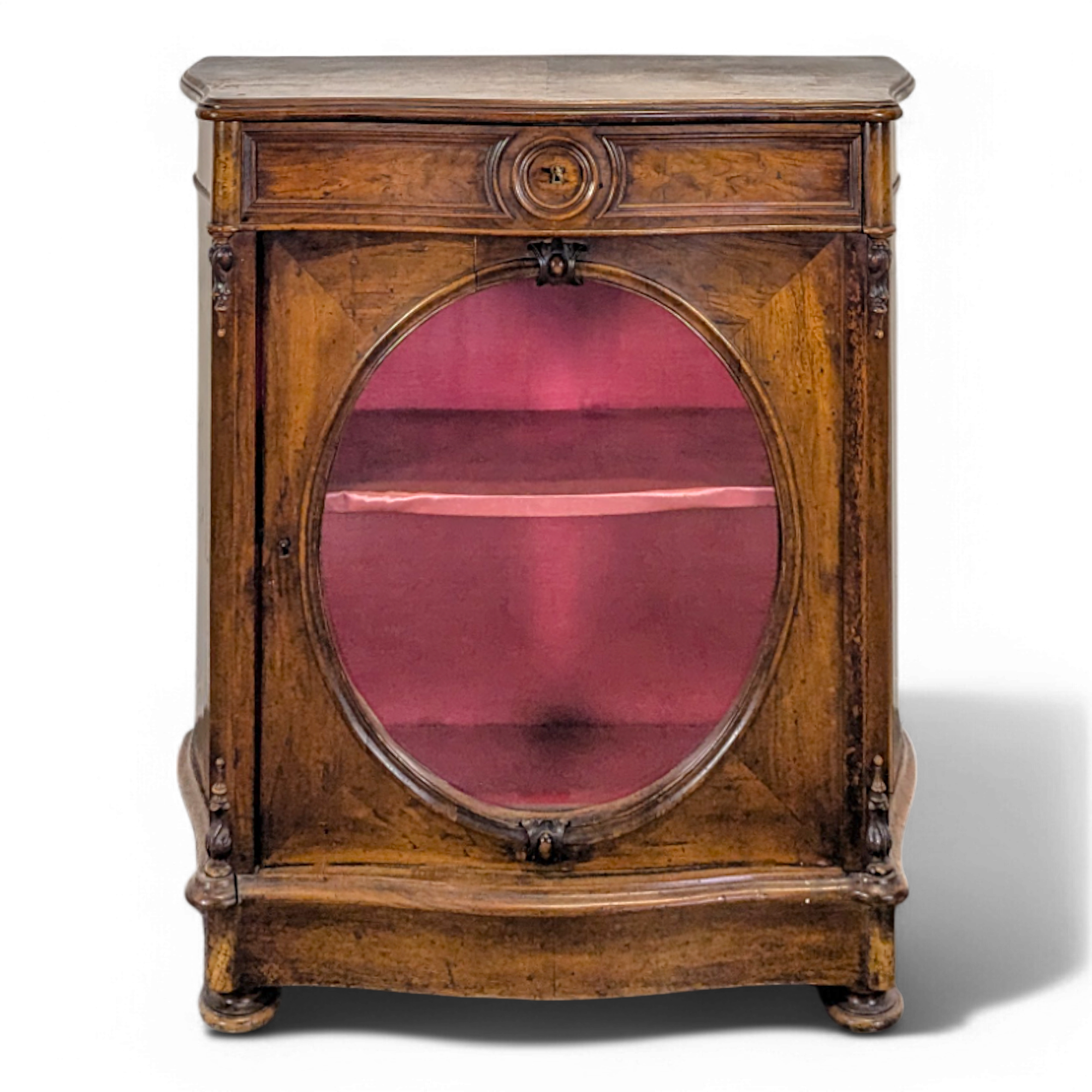 Vitrine basse en acajou anglaise