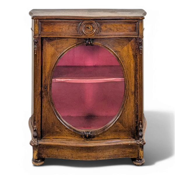 Vitrine basse en acajou anglaise