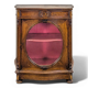 English mahogany low display cabinet