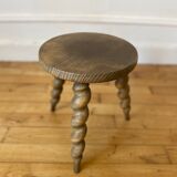 Wooden tripod stool
