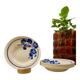 Set of 6 Badonvillier porcelain soup plates