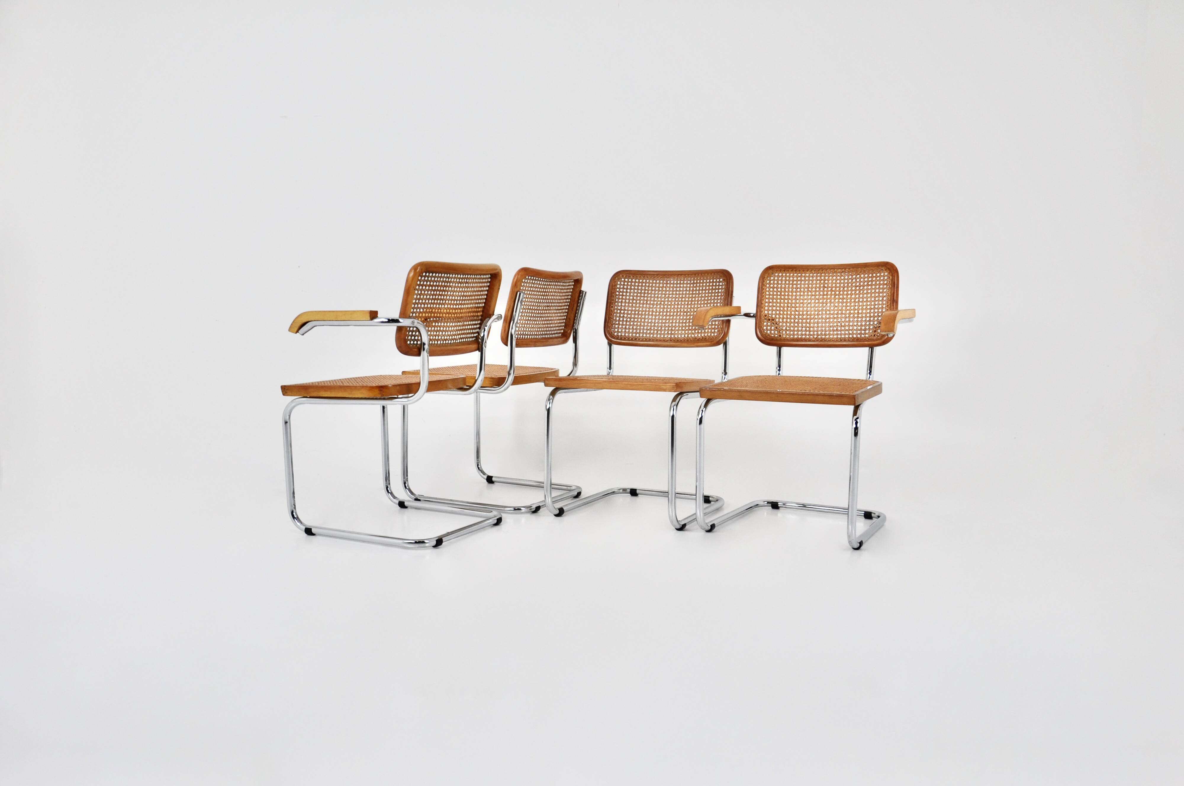 Style B32 Dining Chairs by Marcel Breuer Set of 4