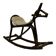 Midcentury bamboo rattan rocking horse 60's design children