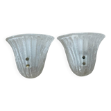 Paire d’appliques en verre de Murano
