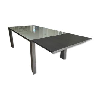 Table salle à manger plateau verre