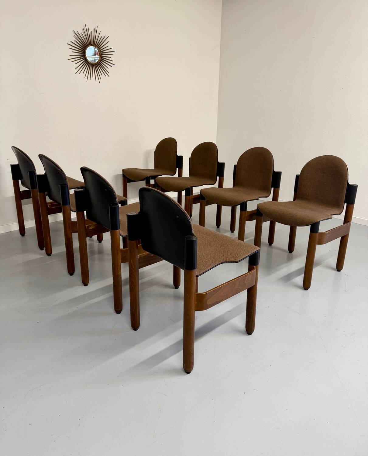 Set of 8 postmodern THONET FLEX chairs designed by Gerd Lange, vintage 80s.