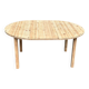 Table de repas ronde, ovale extensible scandinave en sapin poncé