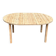 Table de repas ronde, ovale extensible scandinave en sapin poncé
