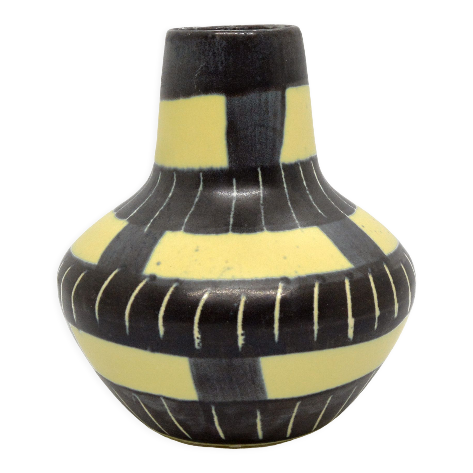 1970s op art ceramic vase Fohr Keramik, Germany