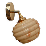 Wall light in marbled opaline