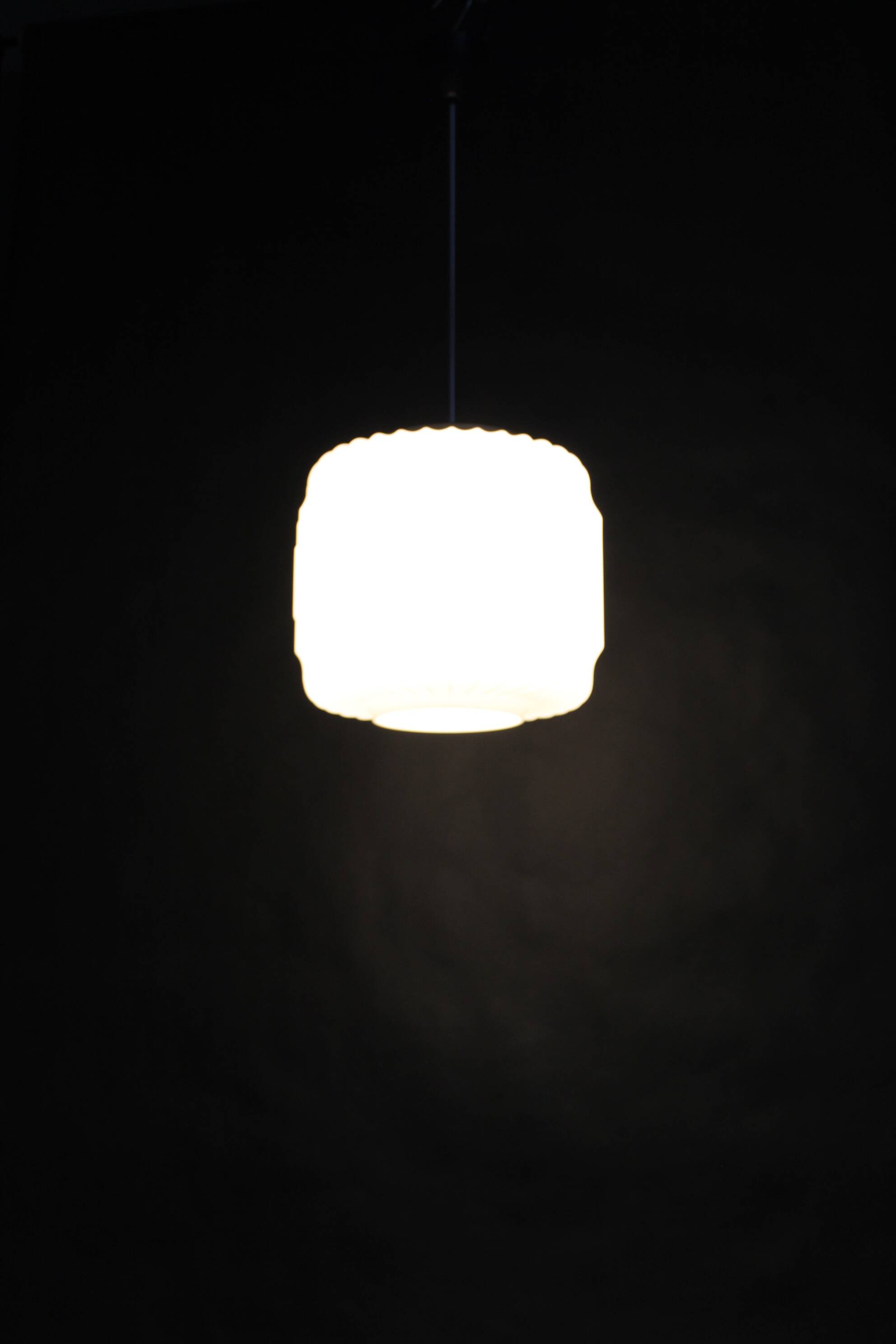 1970s Glass Pendant Light, Czechoslovakia