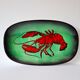 Plat céramique "homard" vintage