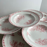 Set of 8 hollow plates - Onnaing Moisson Terre de fer