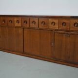Dutch Industrial Oak Apothecary / Bakery Cabinet, circa 1950s