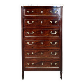 Louis XVI style mahogany chest of drawers, 19th century