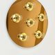 Fontana Arte Style Mirror in Gilded Bronze Glass Ceiling Light or Wall Sconce, Italy, 1970s