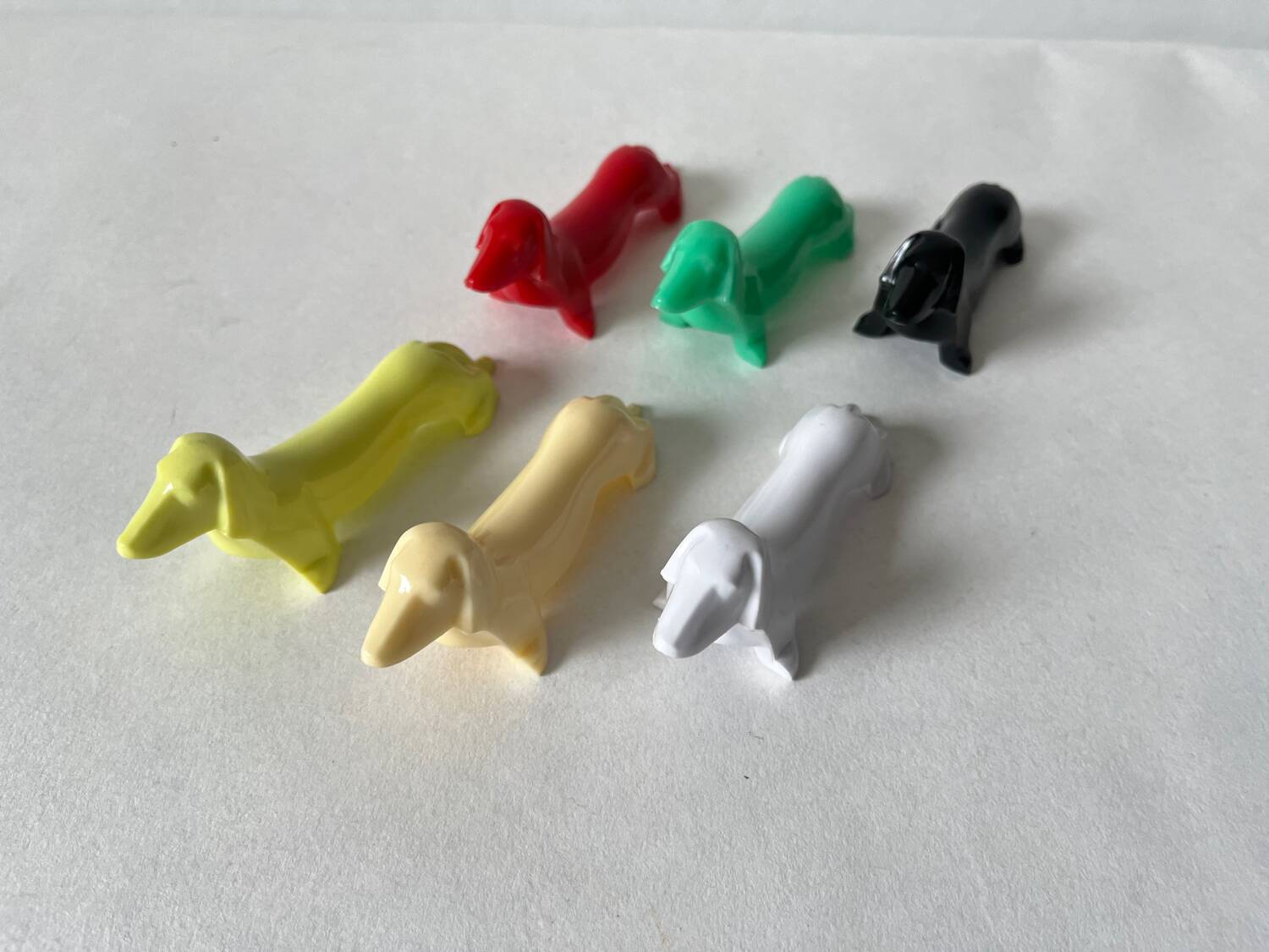 Vintage plastic dachshund dog knife holder
