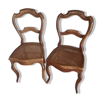 Chaises cannées Louis Philippe