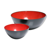 Pair of bowls "Krenit" steel enamelled by Krenchel for Torben Orskov
