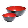 Pair of bowls "Krenit" steel enamelled by Krenchel for Torben Orskov