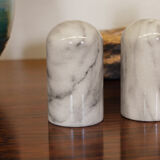 Salt and pepper shaker in Carrara marble