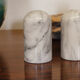 Salt and pepper shaker in Carrara marble