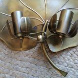 Set of 2 brass wall sconces