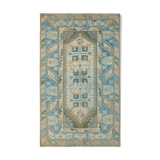 Distressed Vintage Blue Turkish Rug 4'1" X 6'9"