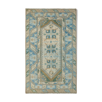 Tapis turc bleu vintage  125 X 205 cm