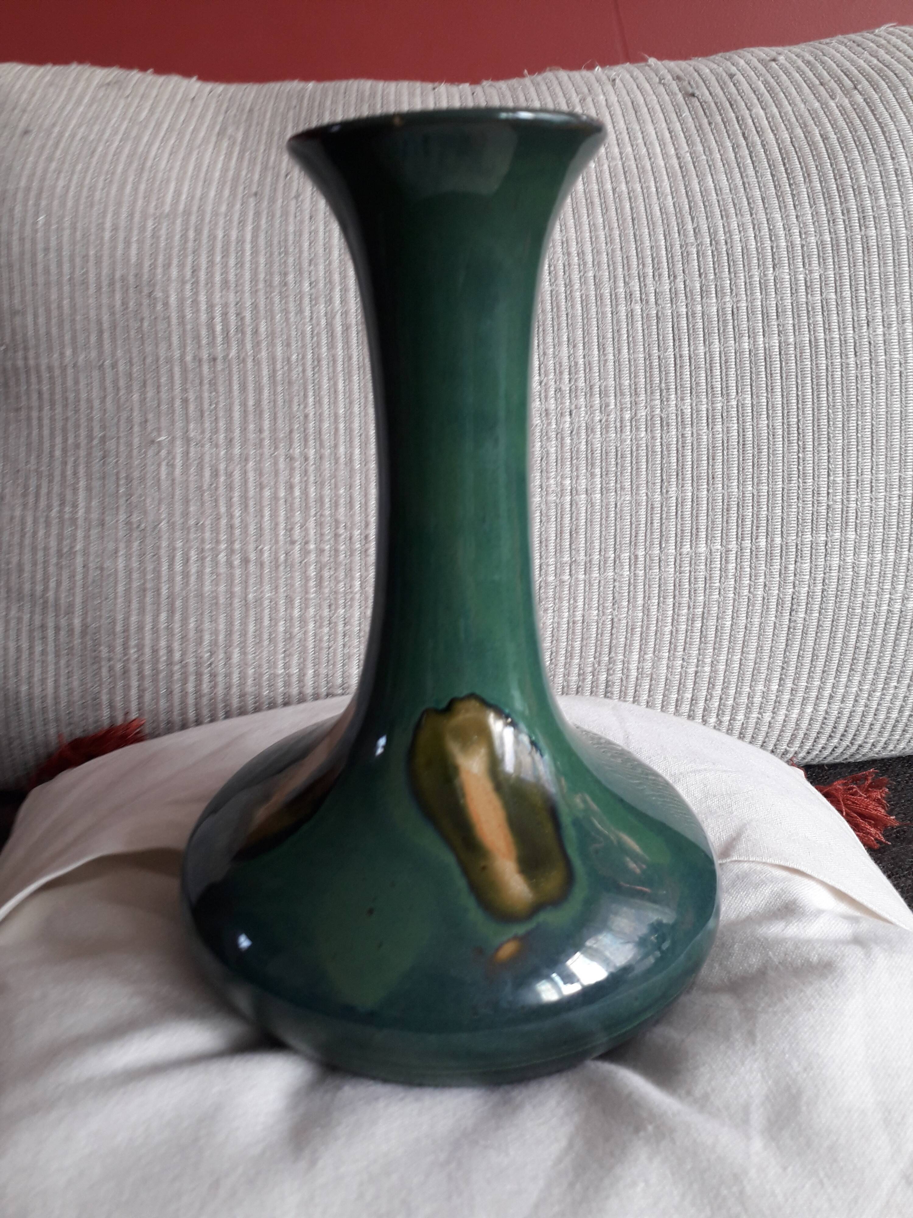 Vintage vase with very original decoration