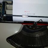 Underwood portable typewriter - satchel