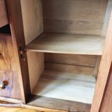 Pair of Art Deco bedside tables in solid walnut, 1940