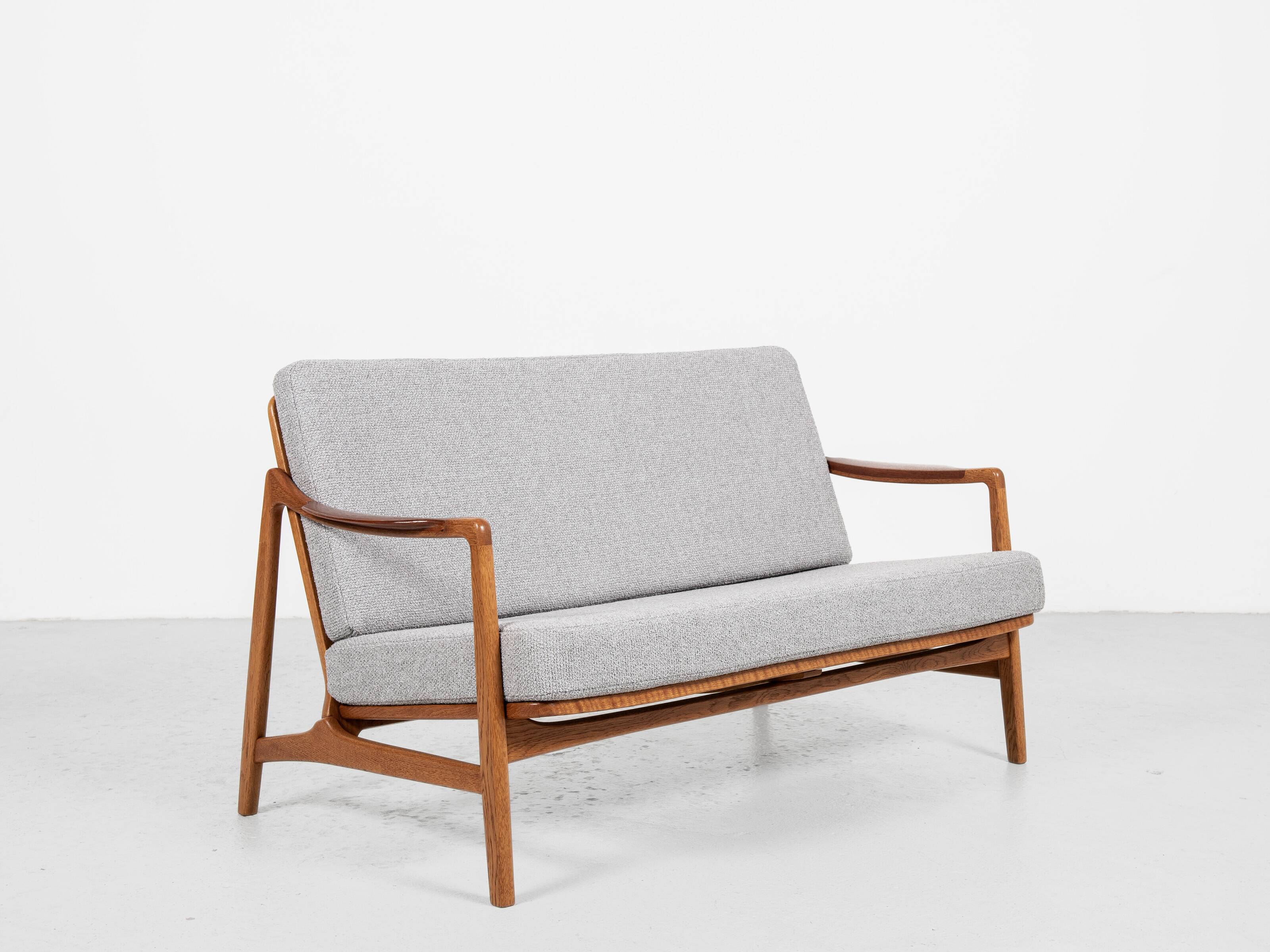 Midcentury Danish sofa set in oak and teak by Tove & Edvard Kindt-Larsen for France & Daverkosen - w