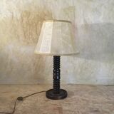 Lampe en bois tourné