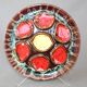 Vintage oyster plate in majolica ceramic, Vallauris style